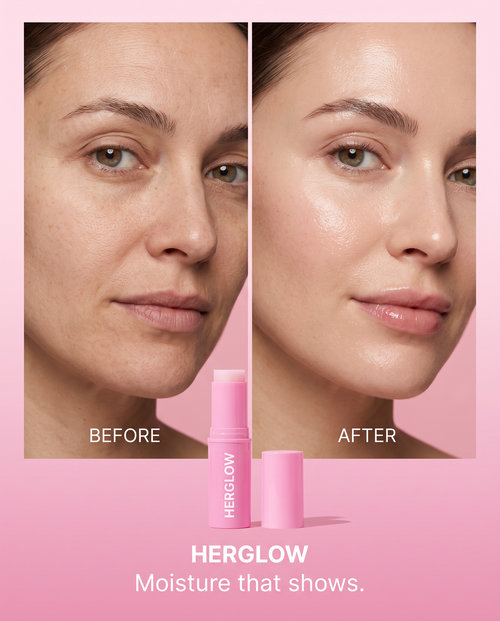 HerGlow hydration before and after comparison
